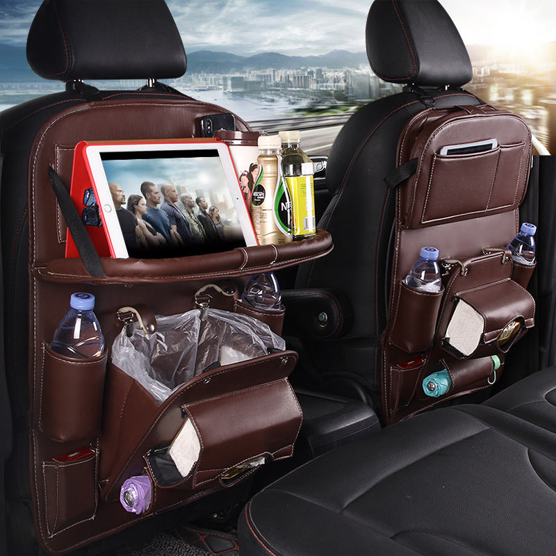 Leather Car Storage Bag Multifunction