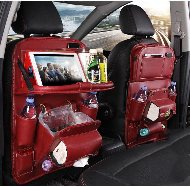 Leather Car Storage Bag Multifunction