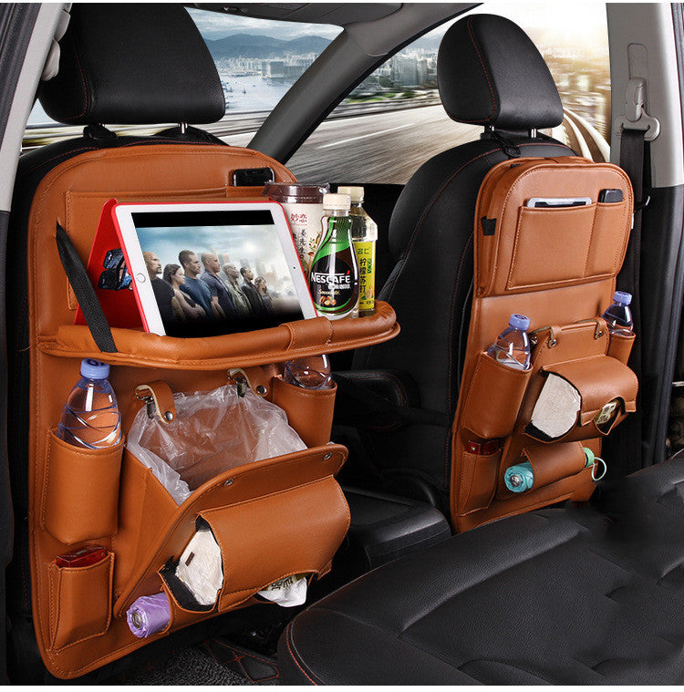 Leather Car Storage Bag Multifunction