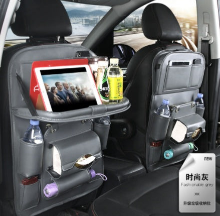 Leather Car Storage Bag Multifunction